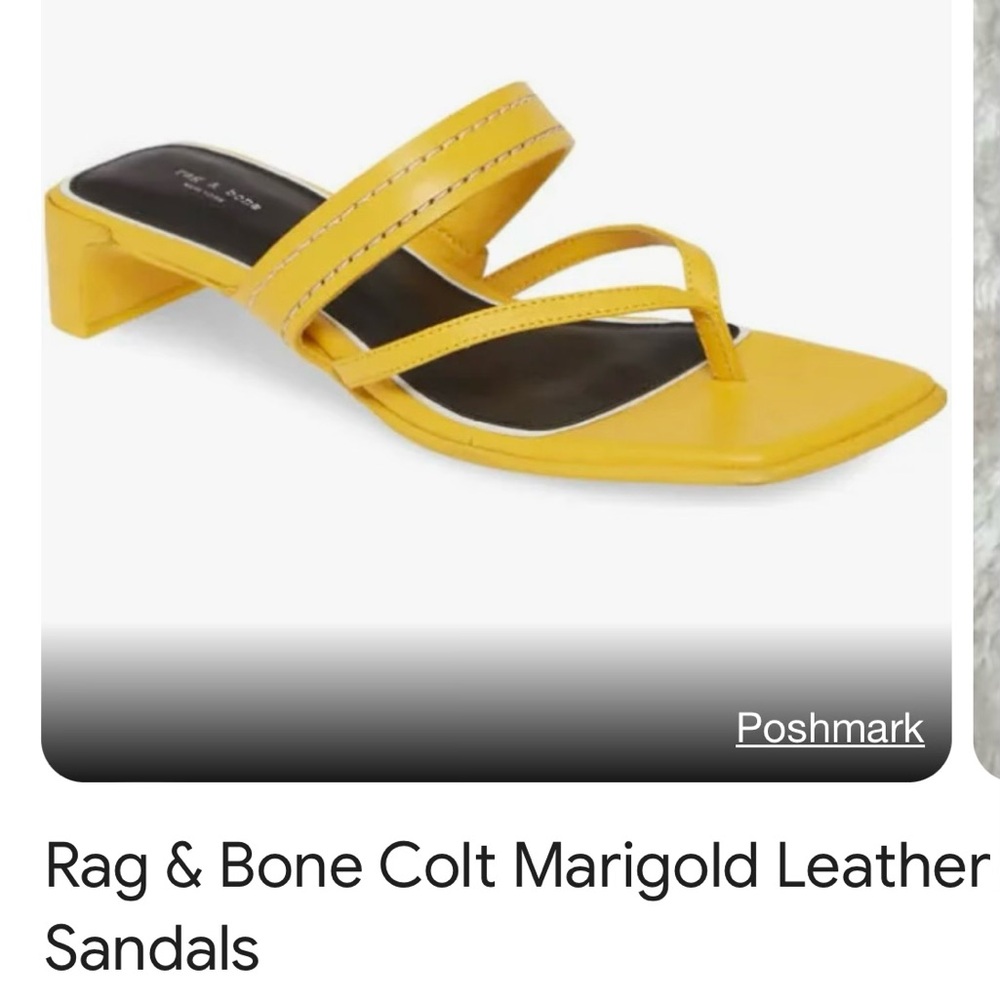 💛Rag & Bone Colt size 7 yellow heel sandals. Offers welcomed!!💛